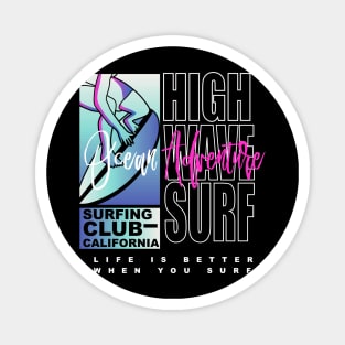 High wave California surf  Ocean Adventure surfing club Magnet